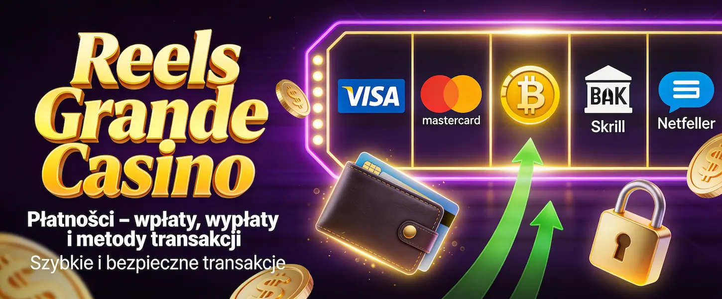 Reels Grande Casino płatności – dostępne metody wpłat i wypłat oraz szybkie transakcje online.